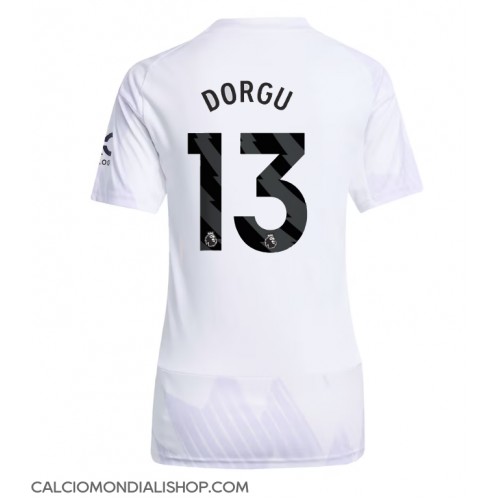 Maglie da calcio Manchester United Patrick Dorgu #13 Seconda Maglia Femminile 2025-26 Manica Corta